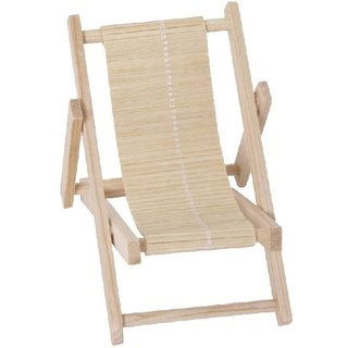 Liegestuhl klein, Handyhalter aus Holz