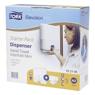 Tork® Elevation Starter Pack Handtuchspender Interfold Mini, weiß