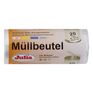 Julia Mülleimerbeutel natur, ca. 20 Liter 50 x 55 cm A52148