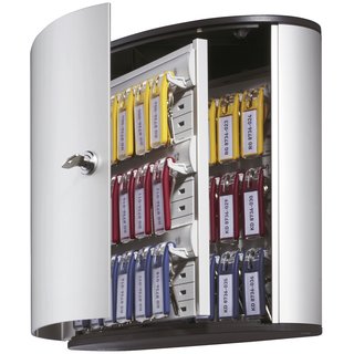 Durable Schlüsselkasten KEY BOX - 36 Haken, mit Zylinderschloss und Panel, grau