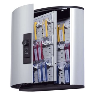 Durable Schlüsselkasten KEY BOX - 36 Haken, mit Zahlenschloss und Panel, grau