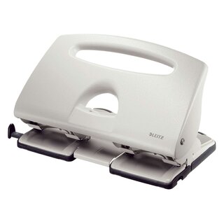 Leitz 5132 Doppellocher, 1,6 mm, mit Anschlagschiene, grau