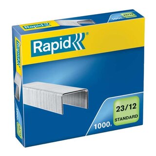 Rapid Heftklammern 23/12mm Standard, verzinkt, 1000 Stück