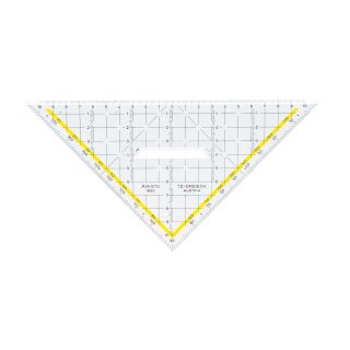 Aristo Zeichendreieck TZ-Dreieck®, Plexiglas® mit Griff, 225 mm, glasklar