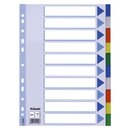 Esselte Register - blanko, A4, PP, 10-teilig + Deckblatt,...