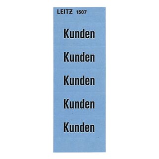Leitz 1507 Inhaltsschild Kunden, selbstklebend, 100 Stück, blau