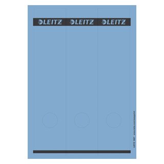 Leitz 1687 PC-beschriftbare Rückenschilder - Papier, lang/breit, 75 Stück, blau