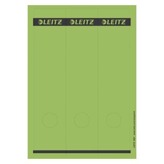 Leitz 1687 PC-beschriftbare Rückenschilder - Papier, lang/breit, 75 Stück, grün