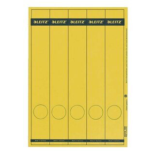 Leitz 1688 PC-beschriftbare Rückenschilder - Papier, lang/schmal, 125 Stück, gelb