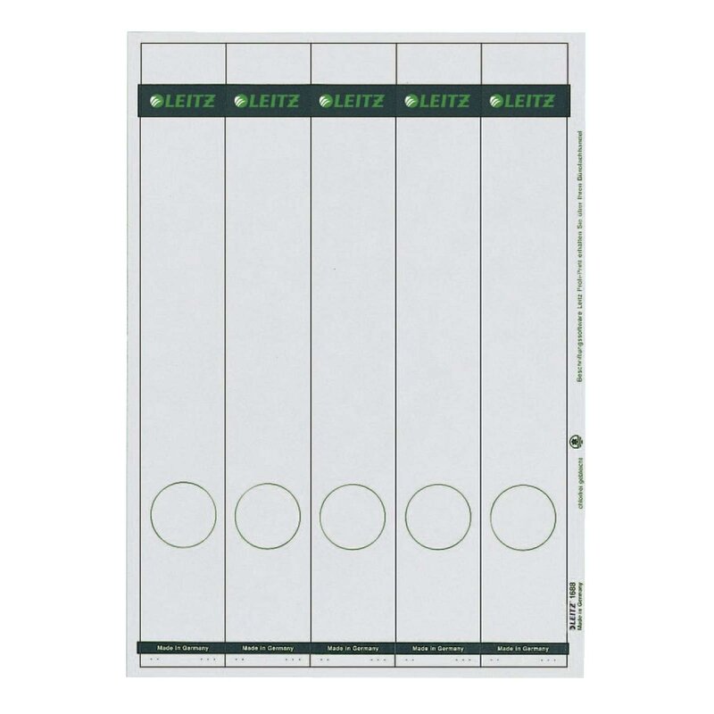 Leitz 1643 Rückenschilder - Papier, kurz/schmal, 10 Stück, gelb, 4,99
