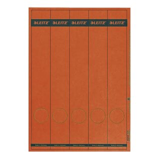 Leitz 1688 PC-beschriftbare Rückenschilder - Papier, lang/schmal, 125 Stück, rot