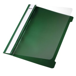 Leitz 4197 Hefter Standard, A5, langes Beschriftungsfeld, PVC, grün