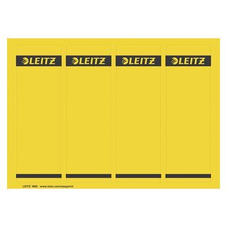 Leitz 1685 PC-beschriftbare Rückenschilder - Papier, kurz/breit,100 Stück, gelb