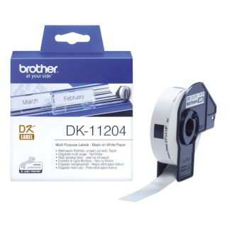 Brother® DK-Einzeletiketten Papier-Etiketten 400 Mehrzweck-/Absender-Etiketten 17x54 mm