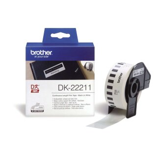 Brother® DK-Endlosetiketten Film-Etiketten 29 mm x 15,24 m weiß