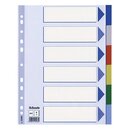 Esselte Register - blanko, A4, PP, 6-teilig + Deckblatt,...