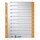 Leitz 1652 Trennblätter, farbiger Lochrand - A4 Überbreite, orange, 100 Stück