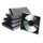 Q-Connect CD-Boxen Standard - Hardbox für 1 CD/DVD, transparent/schwarz, Packung mit 10 Stück