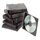Q-Connect CD-Boxen Standard - Slim Line für 1 CD/DVD, transparent/schwarz, Packung mit 25 Stück