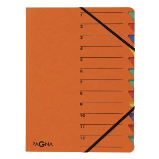 Pagna® Ordnungsmappen EASY - mit 12 Fächern, orange