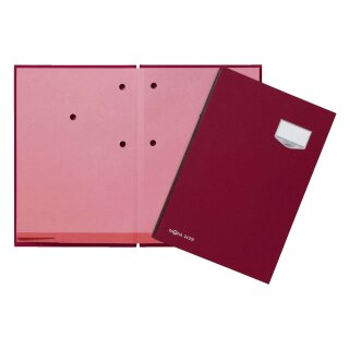 Pagna® Unterschriftsmappen DE LUXE - Leinen-Einband, mit 20 Fächern, rot