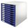Leitz 5281 Schubladenset Formular-Set - A4/C4, 10 geschlossene Schubladen, lichtgrau/blau