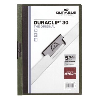 Durable Klemm-Mappe DURACLIP® 30, DIN A4, petrol/dunkelgrün