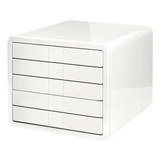 HAN Schubladenbox i-Box - A4/C4, 5 geschlossene Schubladen, weiß