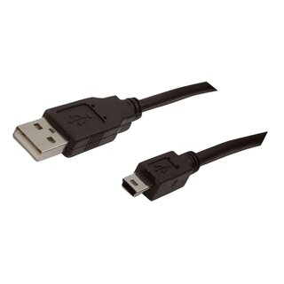 MediaRange USB Kabel USB auf Mini-USB 1,5m , schwarz