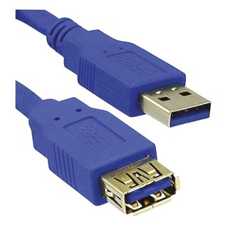 MediaRange USB-Verlängerungskabel 1,8 m USB 3.0, blau