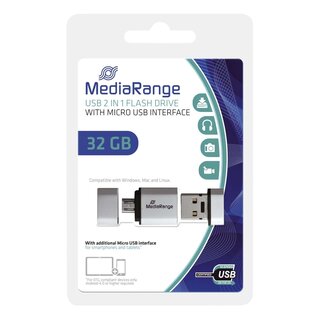 MediaRange USB Mobile 2 in 1 OTG USB-Stick 32GB