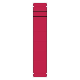 Ordner Rückenschilder - schmal/lang, 10 Stück, rot