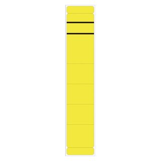 Ordner Rückenschilder - schmal/kurz, 10 Stück, gelb