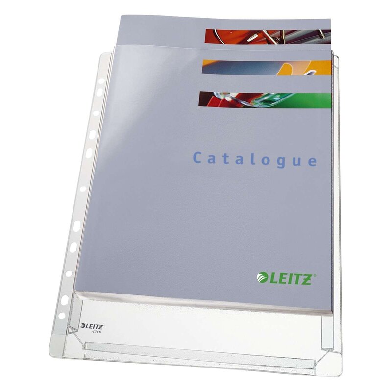 Leitz Maxi Prospekthüllen 5er-Set – A4, Dehnbar Für Bis Zu 200 Blatt, 0,17 Mm PVC, Obere Öffnung