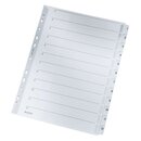 Leitz 4325 Zahlenregister - 1-12, A4, Karton, 12 Blatt, grau