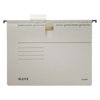 Leitz 1984 Hängehefter ALPHA® - kfm. Heftung, Karton, 5 Stück, grau