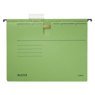 Leitz 1984 Hängehefter ALPHA® - kfm. Heftung, Karton, 5 Stück, grün