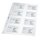 Leitz 4758 Visitenkarten-Prospekthülle - glasklar, 0,11 mm, 8 Fächer, max. 10x7 cm, 10 Stück