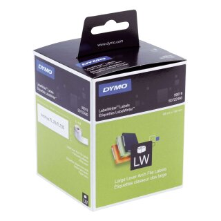 Dymo® LabelWriter Etikettenrollen - Ordneretikett breit, 59 x 190 mm, weiß