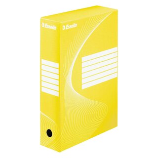 Esselte Archiv-Schachtel - DIN A4, Rückenbreite 8 cm, gelb