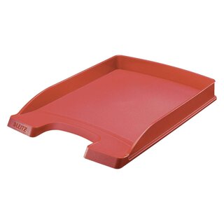 Leitz 5237 Briefkorb Flach Plus, A4, extra flach, Polystrol, rot