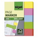 Sigel® Haftmarker Brillant - 50 x 12 mm, 5 Farben,...