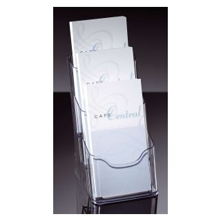 Sigel® Tisch-Prospekthalter acrylic, mit 3 Fächern, glasklar, für DL