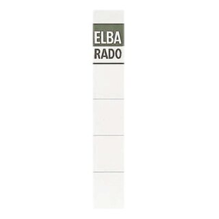 Elba Einsteck-Rückenschilder - kurz/schmal, weiß, 10 Stück