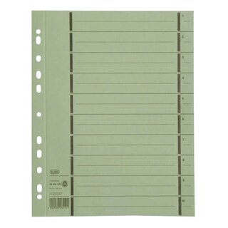 Elba Trennblätter mit Perforation - A4 Überbreite, grün, 100 Stück