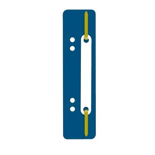 Q-Connect Heftstreifen Kunststoff, kurz - Deckleiste aus Kunststoff, blau, 25 Stück