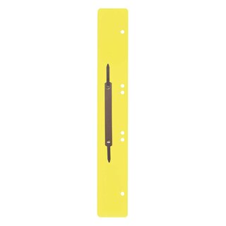 Q-Connect Heftstreifen aus Kunststoff, lang - gelb, 25 Stück
