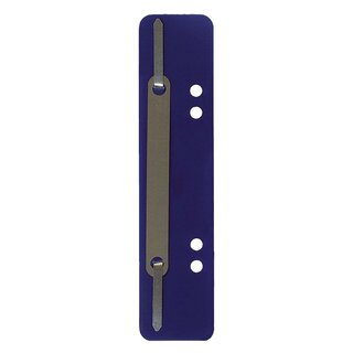 Q-Connect Heftstreifen Kunststoff, kurz - Deckleiste aus Metall, dunkelblau, 25 Stück