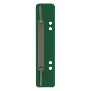 Q-Connect Heftstreifen Kunststoff, kurz - Deckleiste aus Metall, dunkelgrün, 25 Stück