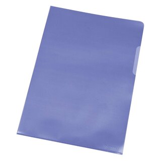Q-Connect Sichthülle - A4, 0,12 mm, genarbt, 10 Stück, blau